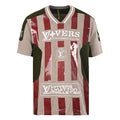 Sports jersey show style knit short-sleeved T-shirt