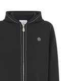 Philipp Plein logo-plaque topstitched hoodie
