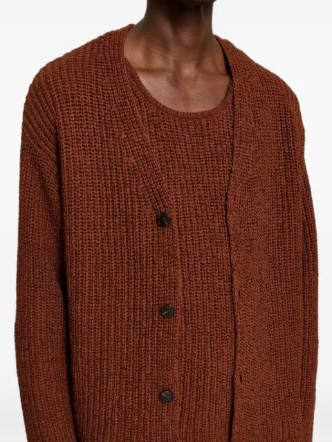 Cmmn Swdn Eldar tape-knit cardigan