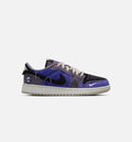 Air Jordan 1 Low OG Regency Purple Grade School Lifestyle Shoes - Regency Purple / Vapor Green / Dark Raisin