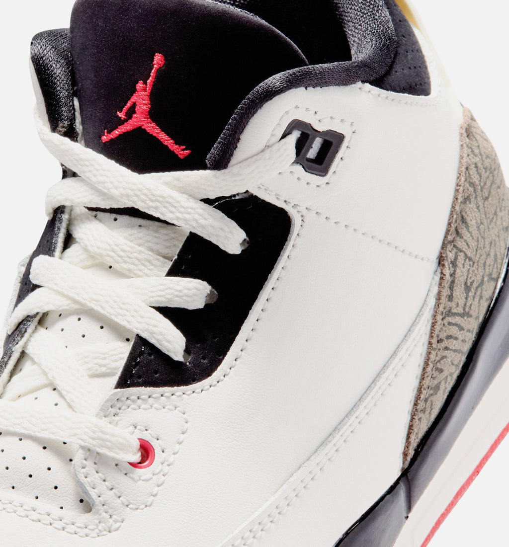 Air Jordan 3 Retro “Sail and University Red” Little Kids' Lifestyle Shoes (PS)
