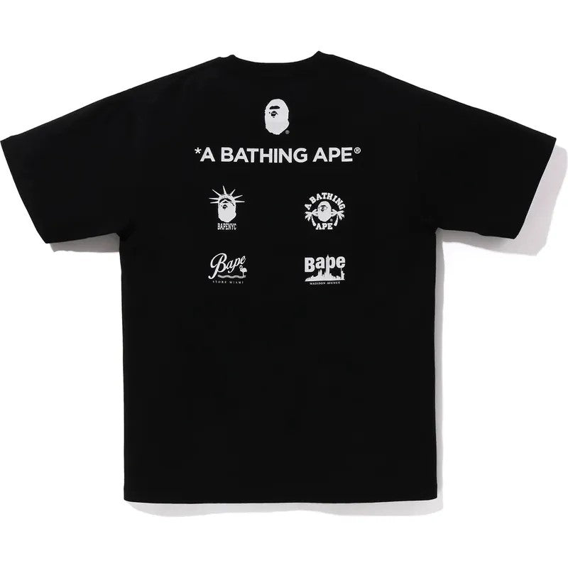 BAPE Pop Art Ape Head Front & Back Men's T-Shirt - Black