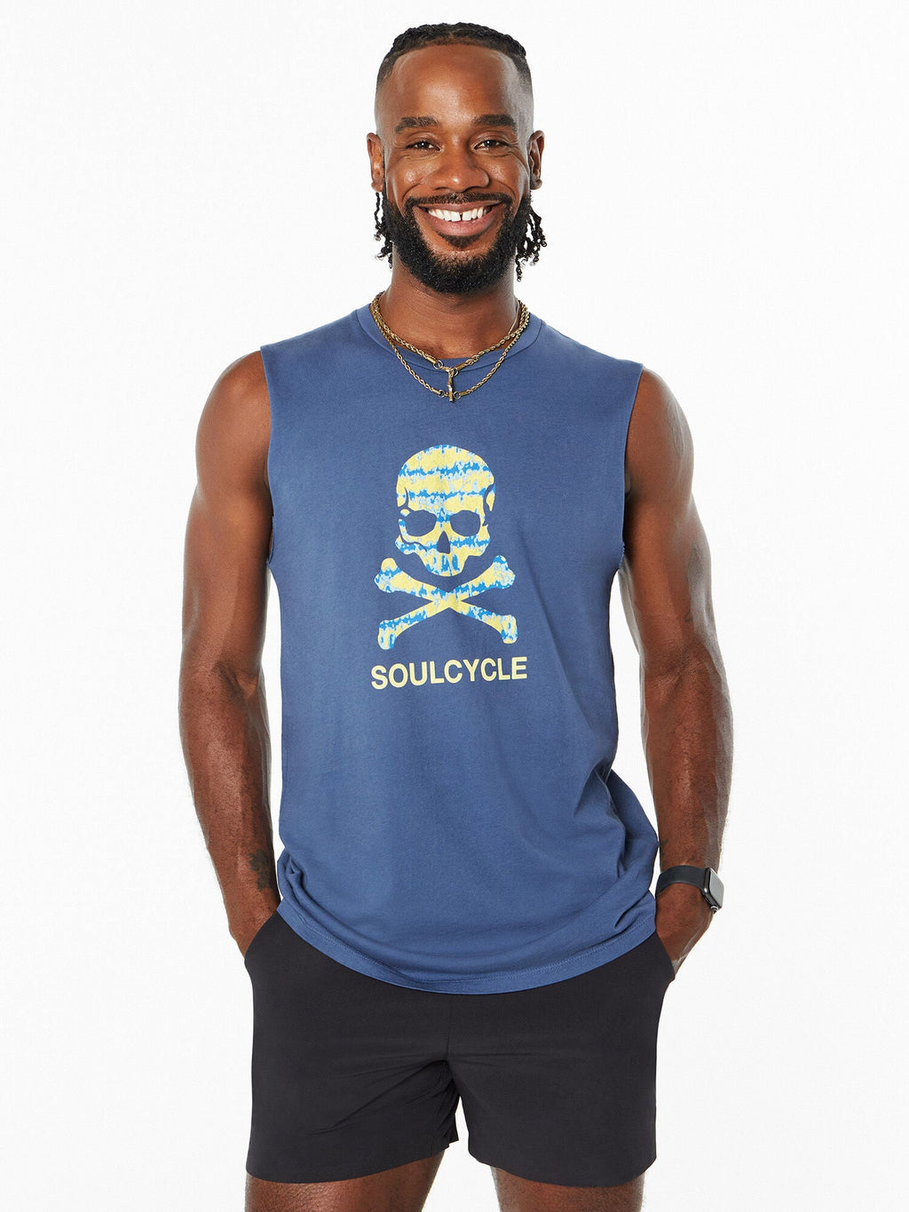 ALL SOULS MUSCLE TANK NAVY