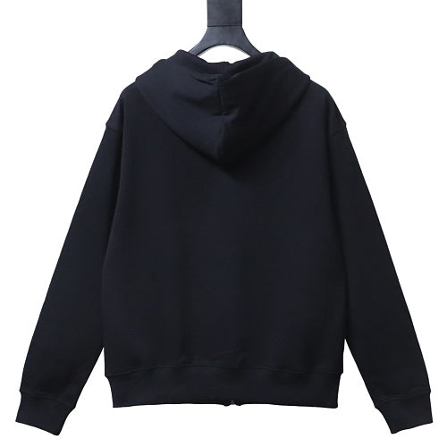 AMI Paris black Ami de Coeur zip-up hoodie