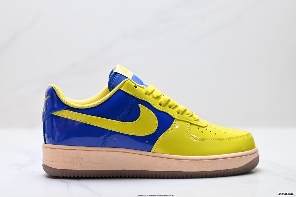 Nike Air Force 1 Low Yellow Royal Blue Unisex Sneakers Style 19