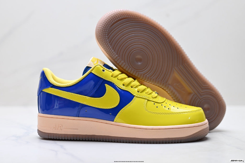 Nike Air Force 1 Low Yellow Royal Blue Unisex Sneakers Style 19