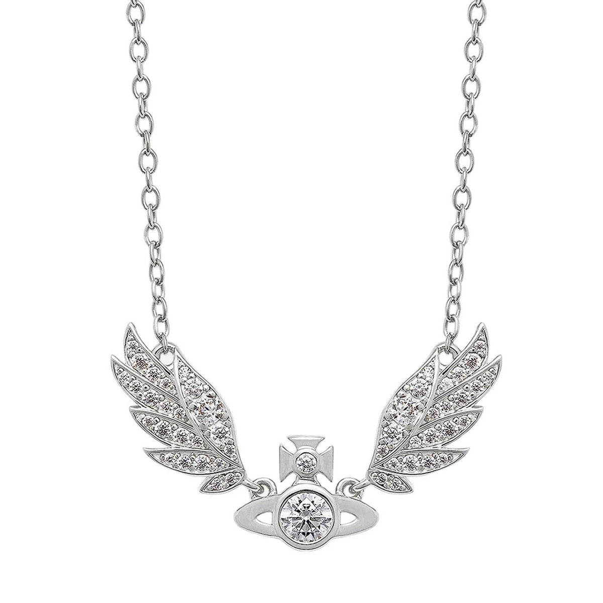 Vivienne Westwood Style Angel Wing Orb Necklace