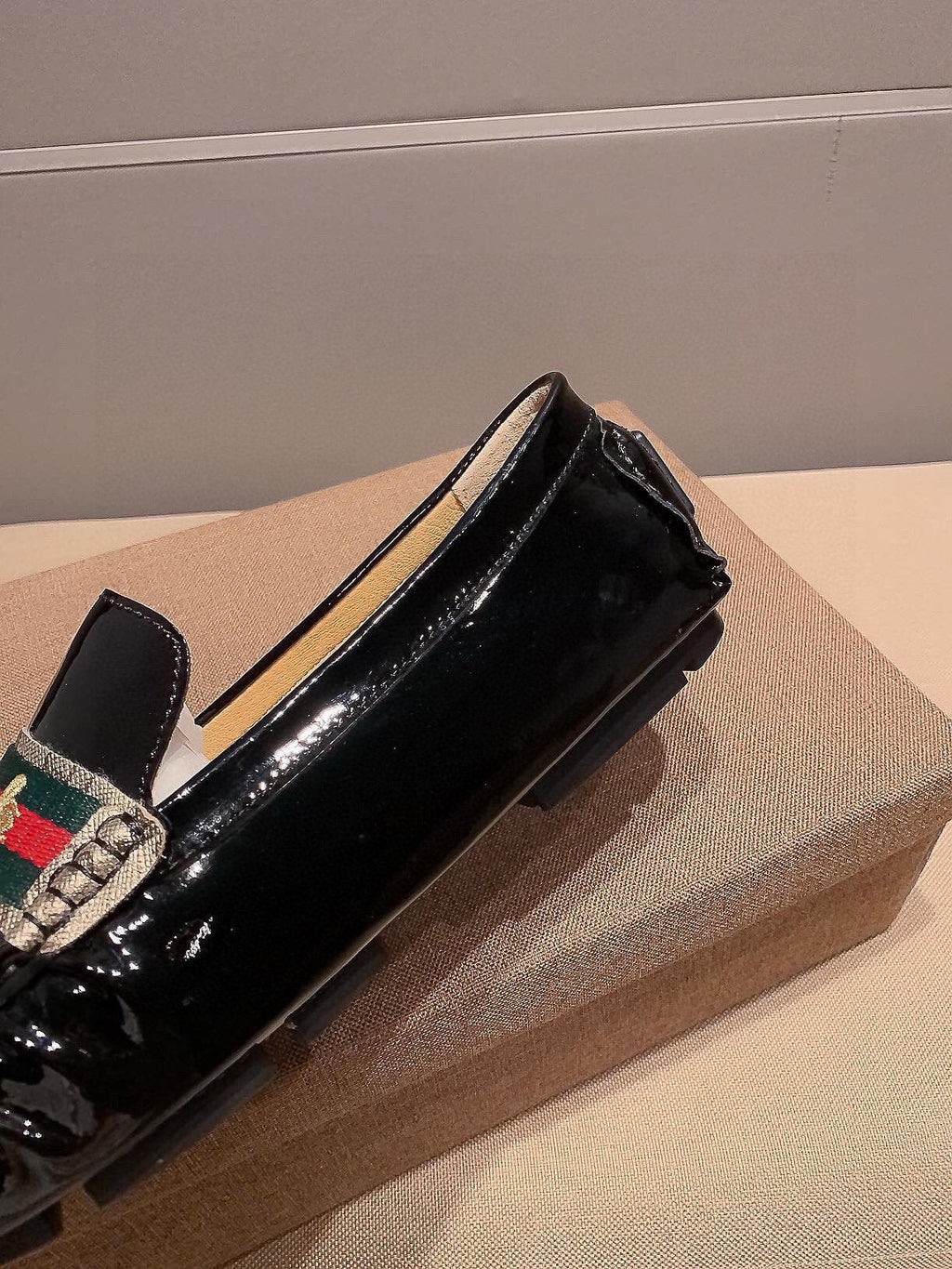 Gucci Black Stripe Loafers