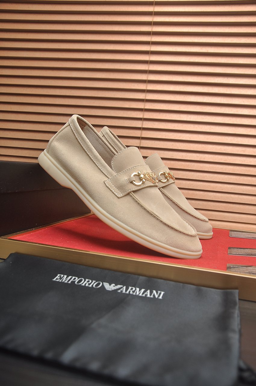 Armani Men's Horsebit Slip-On Loafers